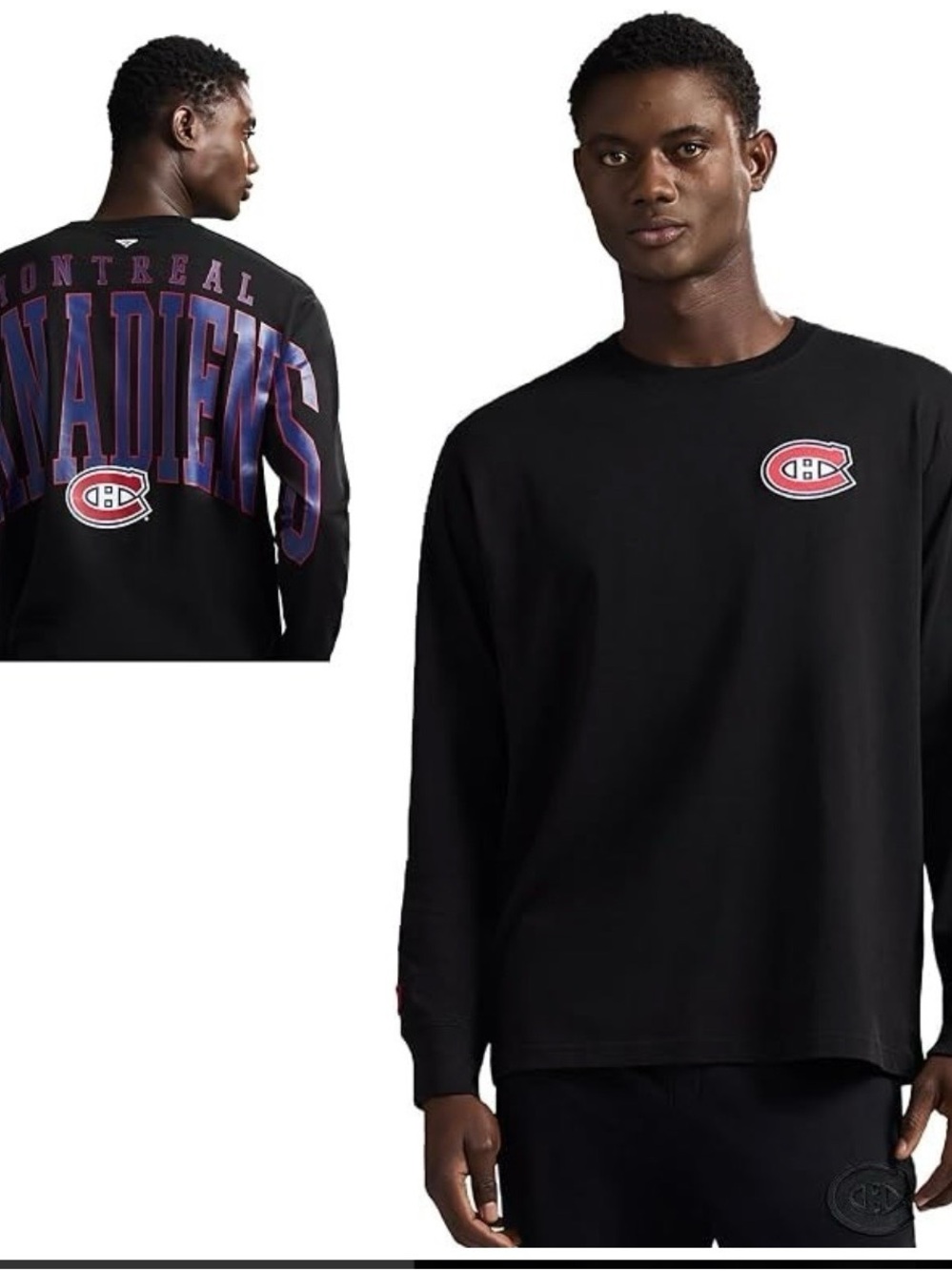 NWT Men's Black Long-Sleeve Crewneck Shirt MEDIUM